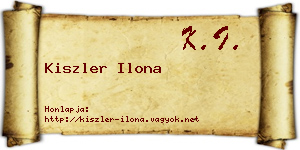 Kiszler Ilona névjegykártya